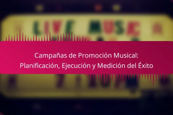 Campañas de Promoción Musical: Planificación, Ejecución y Medición del Éxito