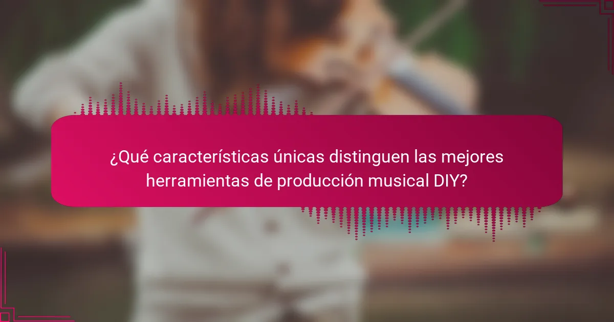 ¿Qué características únicas distinguen las mejores herramientas de producción musical DIY?
